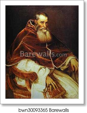 Portrait of Pope Paul III without a Cap by Titian, Art Print Portrait of Pope Paul III without a Cap by Titian, Art Print