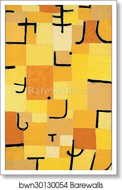Signs In Yellow by Paul Klee, Art Print