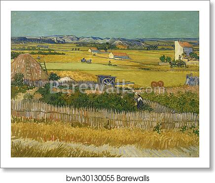The harvest by Vincent Van Gogh, Art Print