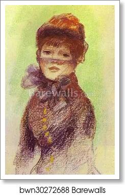 Young Woman with a Veil by Pierre-Auguste Renoir, Art Print