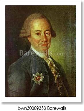 Portrait of P. V. Bakunin by Dmitry Levitzky, Art Print