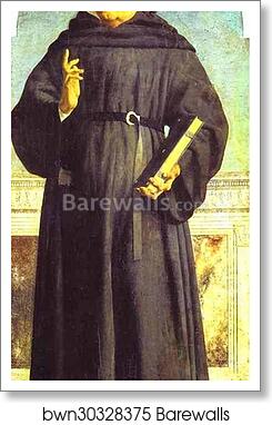 St. Nicholas of Tolentino by Piero Della Francesca, Art Print St. Nicholas of Tolentino by Piero Della Francesca, Art Print