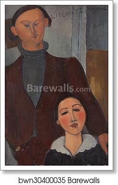 Jacques and Berthe Lipchitz by Amedeo Modigliani, Art Print
