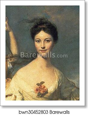 Mrs John Hale. Detail by Sir Joshua Reynolds, Art Print