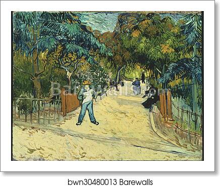 Entrance to the Public Gardens in Arle by Vincent Van Gogh, Art Print