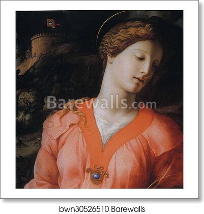 The Madonna and Child with the Infant St.John the Baptist, known as The Panciatichi Madonna. Detail by Agnolo Bronzino, Art Print The Madonna and Child with the Infant St.John the Baptist, known as The Panciatichi Madonna. Detail by Agnolo Bronzino, Art Print