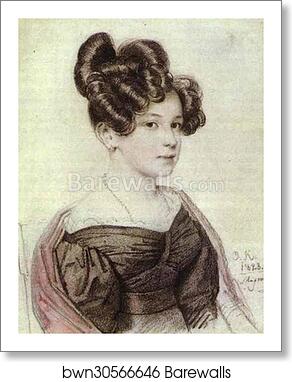 Portrait of A. A. Olenina by Orest Kiprensky, Art Print