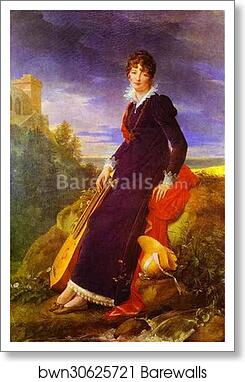 Portrait of Catherine Starzenska by Baron François-Pascal-Simon Gérard, Art Print