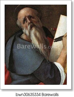 St. John the Evangelist and St. Michael the Archangel. Detail by Jacopo Carrucci, Known As Pontormo, Art Print St. John the Evangelist and St. Michael the Archangel. Detail by Jacopo Carrucci, Known As Pontormo, Art Print