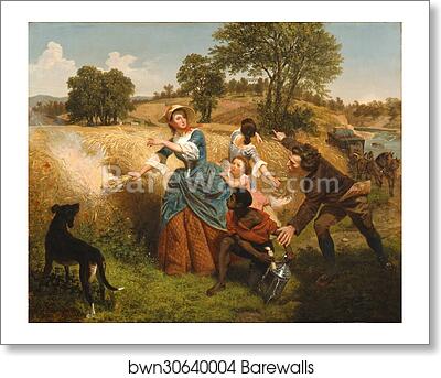 Mrs. Schuyler Burning Her Wheat Fields on the Approach of the British by Emanuel Leutze, Art Print Mrs. Schuyler Burning Her Wheat Fields on the Approach of the British by Emanuel Leutze, Art Print