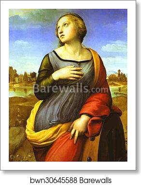 St. Catherine by Raphael, Art Print