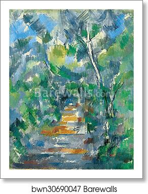 Forest Scene (Path from Mas Jolie to Château noir) by Paul Cézanne, Art Print