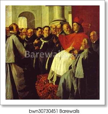 St. Bonaventura at the Council of Lyons by Francisco De Zurbarán, Art Print