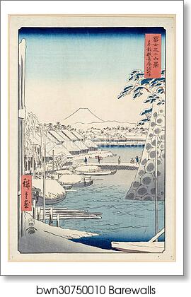 Riverbank at Sukiya in Edo (Tōto Sukiya-gashi) by Utagawa Hiroshige, Art Print Riverbank at Sukiya in Edo (Tōto Sukiya-gashi) by Utagawa Hiroshige, Art Print