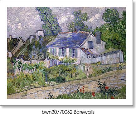 Houses at Auvers / Houses in Auvers by Vincent Van Gogh, Art Print