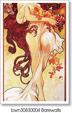 Chocolat Masson/Chocolat Mexican Octobre, Novembre, Décembre 1897 by Alphonse Mucha, Art Print
