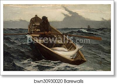 The Fog Warning / Halibut Fishing by Winslow Homer, Art Print The Fog Warning / Halibut Fishing by Winslow Homer, Art Print