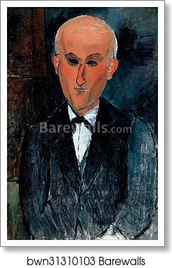 Max Jacob (1876-1944) by Amedeo Modigliani, Art Print