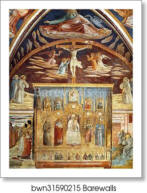 Madonna and Child Surrounded by Saints by Benozzo Gozzoli, Art Print Madonna and Child Surrounded by Saints by Benozzo Gozzoli, Art Print