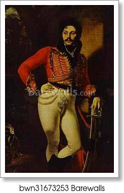 Portrait of D. V.(?) Davydov by Orest Kiprensky, Art Print