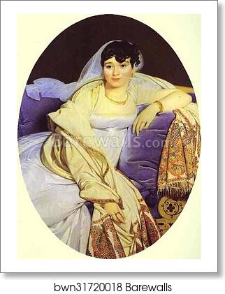 Portrait of Madame Rivière by Jean-Auguste-Dominique Ingres, Art Print Portrait of Madame Rivière by Jean-Auguste-Dominique Ingres, Art Print