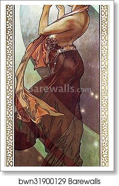Pole Star by Alphonse Mucha, Art Print