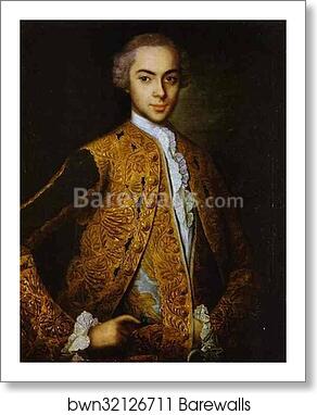 Portrait of a Young Man by Ivan Vishnyakov, Art Print