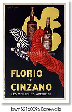 Florio et Cinzano Les Meilleurs Apéritifs by Leonetto Cappiello, Art Print
