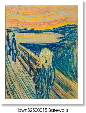 The Scream, 1893 by Edvard Munch, Art Print