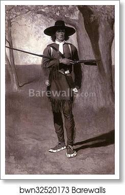 Daniel Boone, Pioneer Scout by Norman Rockwell, Art Print