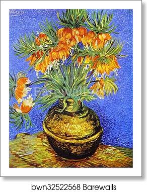 Imperial Crown Fritillaria in a Copper Vase by Vincent Van Gogh, Art Print