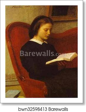 The Reader (Marie Fantin-Latour, the Artist's Sister) by Henri Fantin-Latour, Art Print
