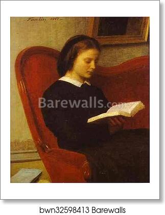 The Reader (Marie Fantin-Latour, the Artist's Sister) by Henri Fantin-Latour, Art Print The Reader (Marie Fantin-Latour, the Artist's Sister) by Henri Fantin-Latour, Art Print