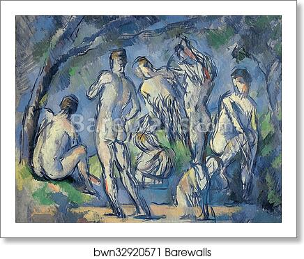 Seven Bathers by Paul Cézanne, Art Print