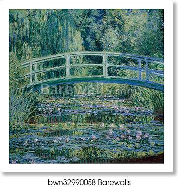 Water Lilies and Japanese Bridge by Claude Monet, Art Print