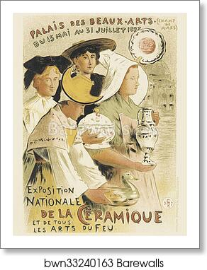 L' "Exposition nationale de la Céramique et de tous les Arts du feu" by Étienne Moreau-Nélaton, Art Print