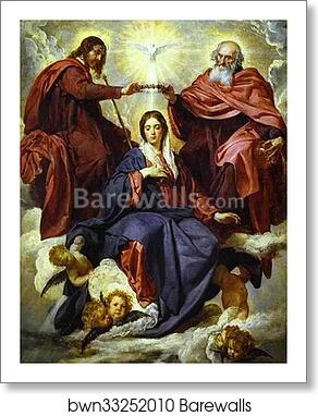 The Coronation of the Virgin by Diego Velázquez, Art Print