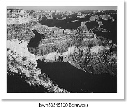 Grand Canyon National Park. Arizona.  Photographs of National Parks and Monuments, compiled 1941 - 1942, documenting the period ca. 1933 - 1942 by Ansel Adams (1902-1984), Art Print