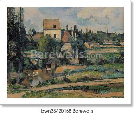 Mill on the Couleuvre at Pontoise by Paul Cézanne, Art Print