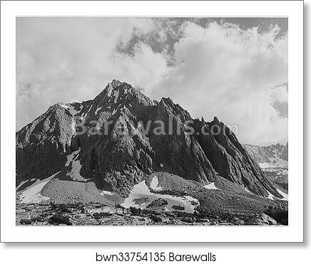 Center Peak, Center Basin, Kings River Canyon (Proposed as a national park), California, 1936.  Photographs of National Parks and Monuments, compiled 1941 - 1942, documenting the period ca. 1933 - 1942 by Ansel Adams (1902-1984), Art Print