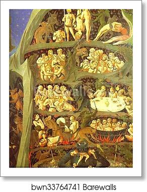 The Last Judgement. Detail: The Damned by Fra Angelico, Art Print The Last Judgement. Detail: The Damned by Fra Angelico, Art Print