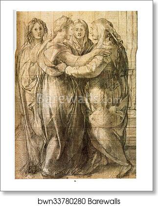 Study for the Visitation by Jacopo Carrucci, Known As Pontormo, Art Print Study for the Visitation by Jacopo Carrucci, Known As Pontormo, Art Print