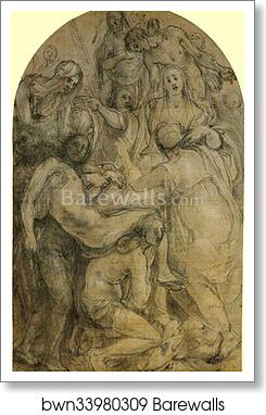 The Deposition by Jacopo Carrucci, Known As Pontormo, Art Print