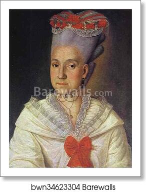 Portrait of Unknown Lady by Grigory Ostrovsky, Art Print