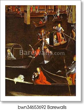Healing of a Madman. Detail by Vittore Carpaccio, Art Print