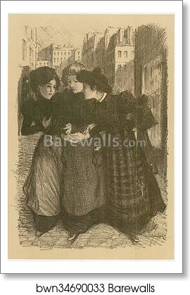 Original drawing for Les Maîtres de l’Affiche from issue 40, Mar. 1899 by Théophile Steinlen, Art Print Original drawing for Les Maîtres de l’Affiche from issue 40, Mar. 1899 by Théophile Steinlen, Art Print