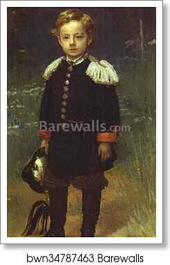 Portrait of Sergey Kramskoy, the Artist's Son, as a Child by Ivan Kramskoy, Art Print