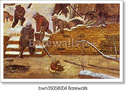 Adoration of the Magi in Winter Landscape. Detail by Pieter Bruegel The Elder, Art Print Adoration of the Magi in Winter Landscape. Detail by Pieter Bruegel The Elder, Art Print
