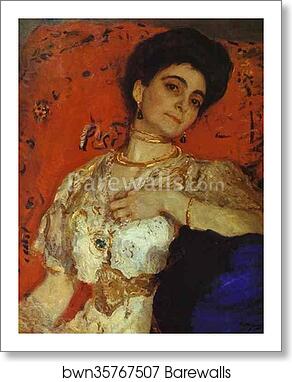 Portrait of Maria Akimova by Valentin Serov, Art Print