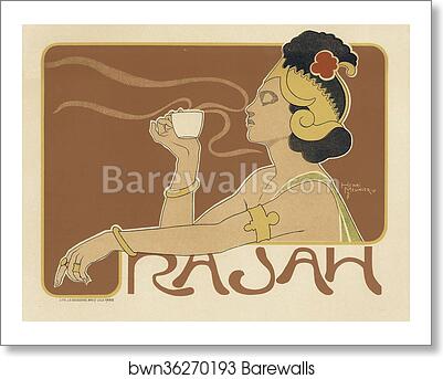 Affiche belge pour le "Café Rajah" by Henri Meunier, Art Print Affiche belge pour le "Café Rajah" by Henri Meunier, Art Print